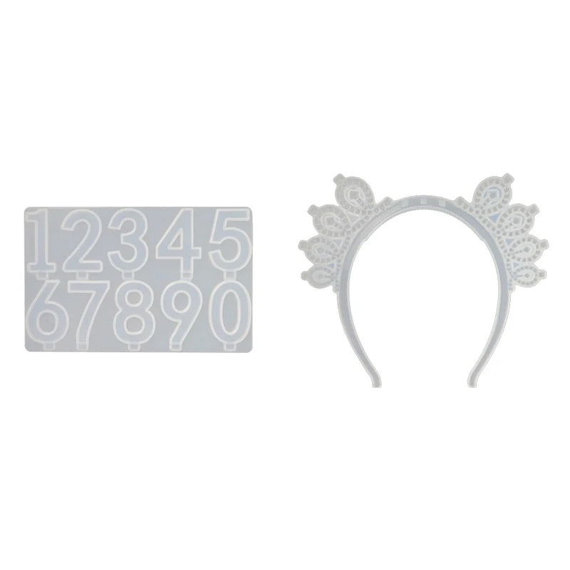 Birthday Crown Resin Mold Kit with Number Silicone Mold