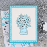 Flower Blooming Rubber Stamps & Cut Dies Set for DIY Scrapbook Card Making