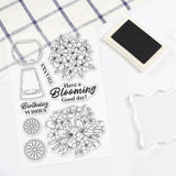 Flower Blooming Rubber Stamps & Cut Dies Set for DIY Scrapbook Card Making