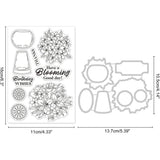Flower Blooming Rubber Stamps & Cut Dies Set for DIY Scrapbook Card Making