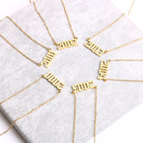 Birthday Year Necklace Number Pendant Personalized Old English Jewelry 1990-1997