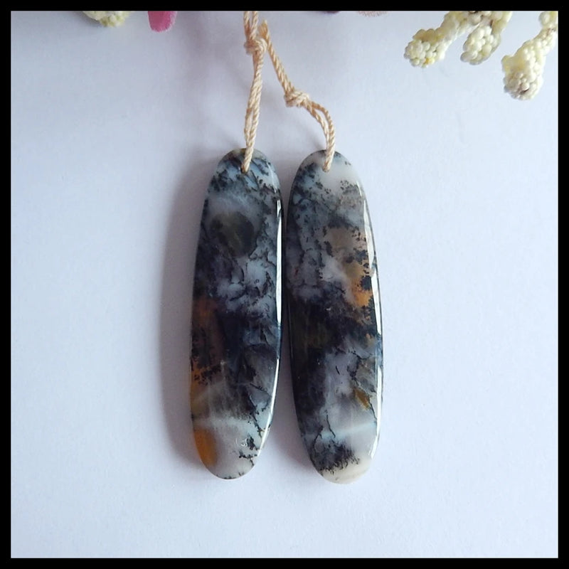 Arborization Opal Gemstone Earrings - Birthday Gift for Women
