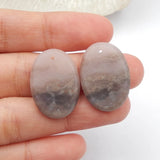 Purple Agate Women Earring Pair, Birthday Gift, Natural Gemstone, 25x18x3mm