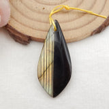Labradorite Gemstone Earrings for Women, 34x15x4mm
