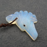 Opalite Wolf Head Pendant for Men Women