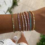 Birthstone Adjustable Chain Tennis Bracelet for Women