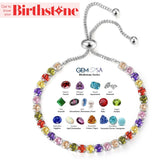 Birthstone Adjustable Chain Tennis Bracelet for Women
