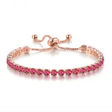 Birthstone Adjustable Chain Tennis Bracelet for Women