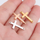Birthstone Cross Bracelet, Dainty Religious Gift, Communion Bracelet