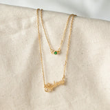 Personalized Birthstone Name Necklace, Custom Name Jewelry