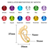 Birthstone Necklace Name necklace Feet Style Anniversary Necklace