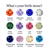 Zirconia Birthstone Necklace Stainless Steel Pendant Jewelry