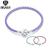 925 Sterling Silver Four Leaf Clover Lucky Charm Bracelet for Women