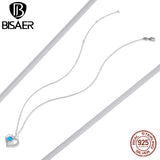 925 Silver Heart Paw Pendant Necklace Platinum Jewelry