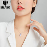 925 Sterling Translucent Opal Fishtail Scale Necklace for Women