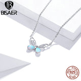 925 Silver Butterfly Pendant Necklace for Women EFN216