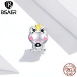 Bisaer Frog Charms 925 Sterling Silver Love Bear Bead Charm Fit 925 Bracelet