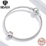 Bisaer Frog Charms 925 Sterling Silver Love Bear Bead Charm Fit 925 Bracelet