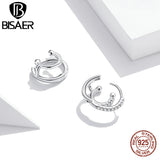 Bisaer 925 Sterling Silver Butterflies Stud Earrings For Women Jewelry