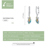 Bisaer 925 Silver Double-button Earrings Women Fine Jewelry