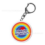 Bisexual Rainbow Charm LGBT Key Ring