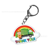 Bisexual Rainbow Charm LGBT Key Ring