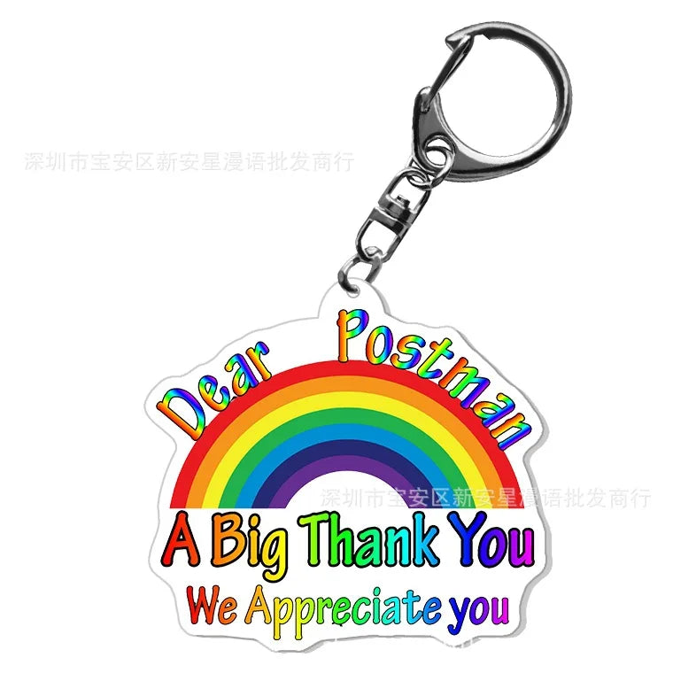 Bisexual Rainbow Charm LGBT Key Ring
