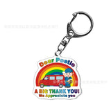 Bisexual Rainbow Charm LGBT Key Ring