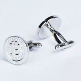 Bitcoin French Shirt Cufflinks Men's Metal Banquet Round Bit Coin Button