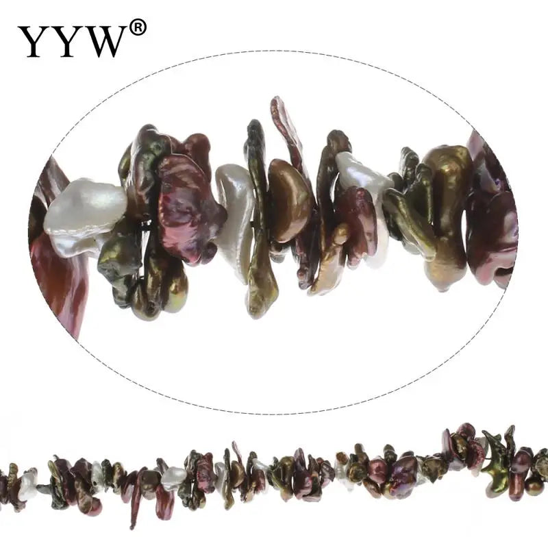 Biwa Freshwater Pearl Beads, Mixed Colors, 9x2mm-26x7mm