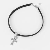 Egypt Ankh Cross Charm Choker Necklace Wiccan Pagan Gothic Jewelry