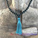 Agate Beaded Bracelet Jade 108 Bead Rosary Men Necklace