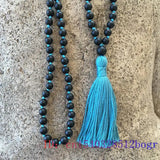 Agate Beaded Bracelet Jade 108 Bead Rosary Men Necklace