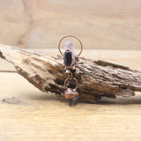 Skull Ox Head Shape Pendant Necklace Antique Bronze Gemstone Jewelry
