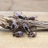 Skull Ox Head Shape Pendant Necklace Antique Bronze Gemstone Jewelry