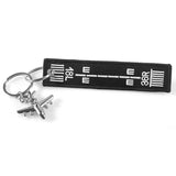 Embroidered Airway Key Chain with Metal Plane
