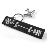 Embroidered Airway Key Chain with Metal Plane