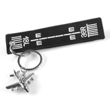 Embroidered Airway Key Chain with Metal Plane