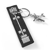 Embroidered Airway Key Chain with Metal Plane