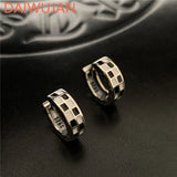 Checkerboard Earrings 925 Silver Vintage Women's Statement Jewelry