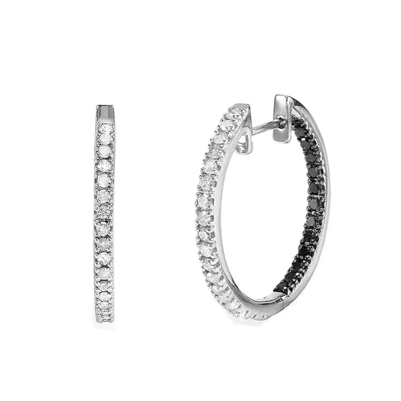 Awn Round Spinel Engagement Hoop Earrings Fine Jewelry