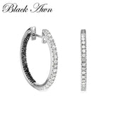 Awn Round Spinel Engagement Hoop Earrings Fine Jewelry