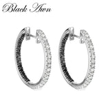 Awn Round Spinel Engagement Hoop Earrings Fine Jewelry