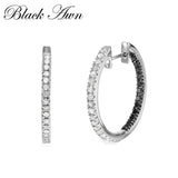Awn Round Spinel Engagement Hoop Earrings Fine Jewelry