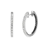 Awn Round Spinel Engagement Hoop Earrings Fine Jewelry