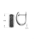 Classic Silver Spinel Engagement Hoop Earrings for Women