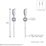 Awn Hoop Earrings for Women Classic Silver Spinel Engagement Jewelry