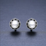Classic Silver Spinel Hoop Earrings for Women I223