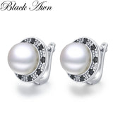 Classic Silver Spinel Hoop Earrings for Women I223