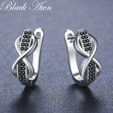 Awn Silver Spinel Engagement Bow Earrings I157
